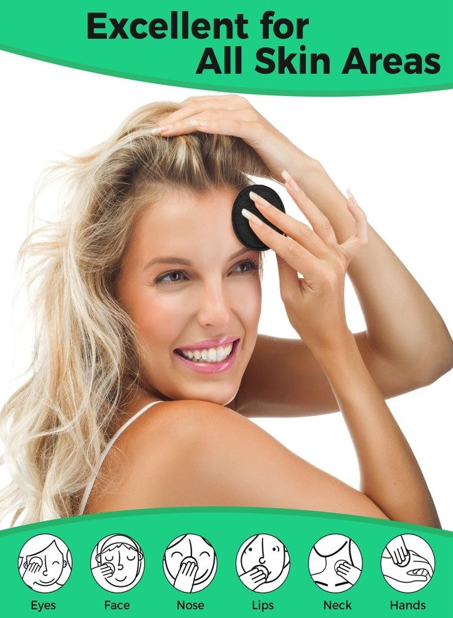 ProCIV Reusable Makeup Remover Pads - 25 Pack Washable Organic Cotton Rounds for All Skin Types & Toner with Laundry Bag, Eco Friendly Zero Waste Reusable Cotton Pads Travel Gadgets (Black) - Image 5